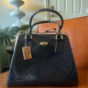 Black and Gold Glitter Jelly Candy Bag (Big purse)